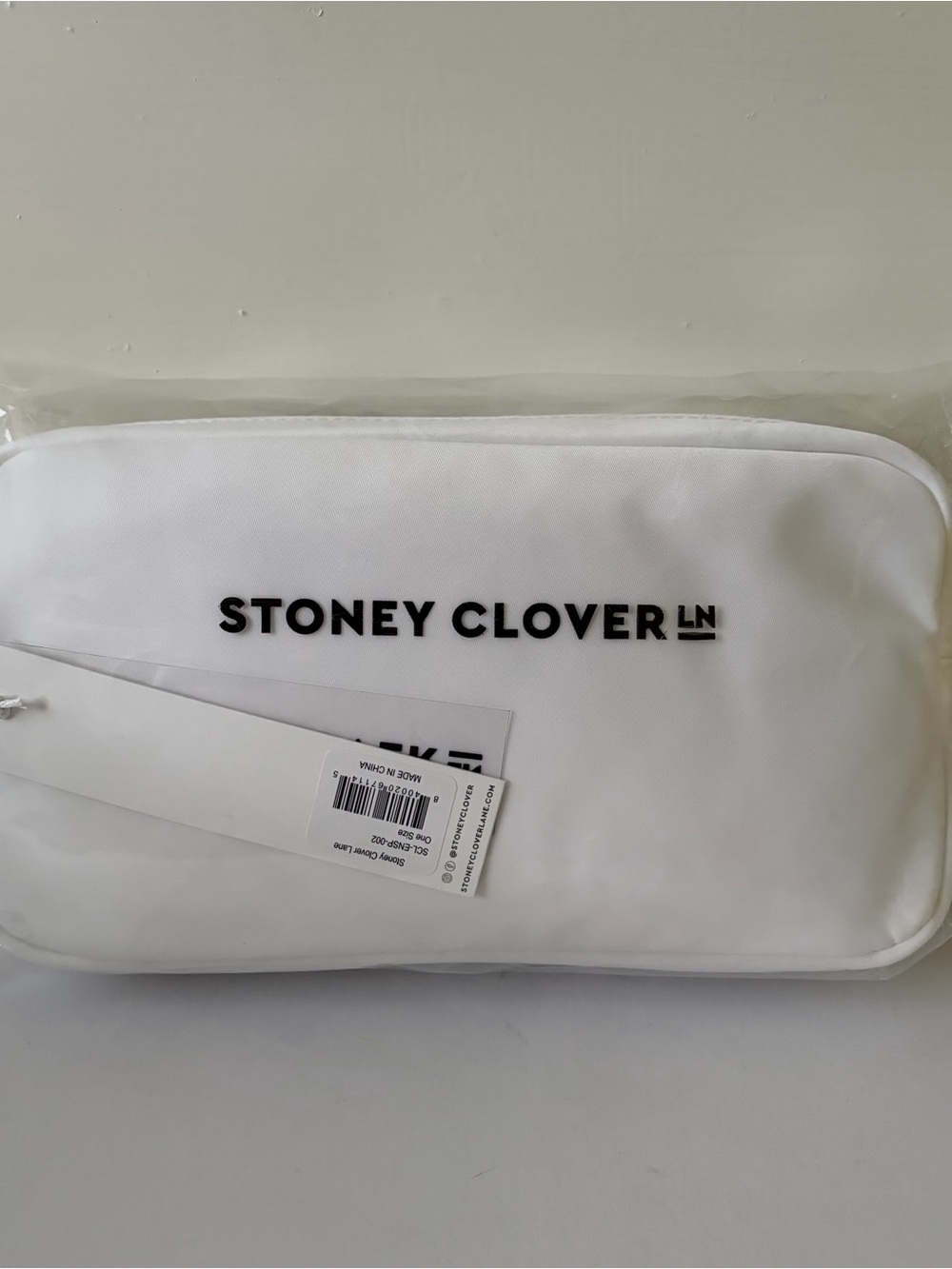 Stoney Clover Lane White Small Pouch